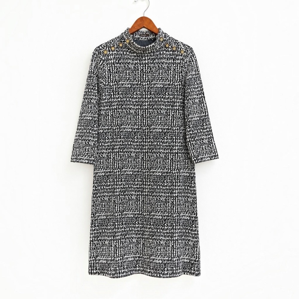 J McLaughlin Mare Textured Knit Mock Neck Dress